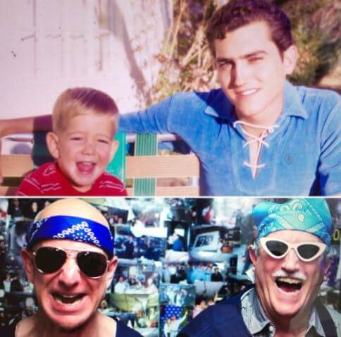 Miguel Bezos with his son Jeff Bezos before and now.